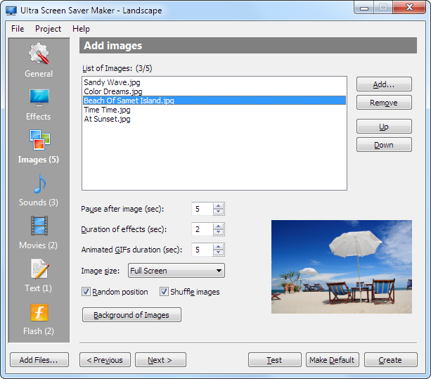 Ultra Screen Saver Maker Screenshot